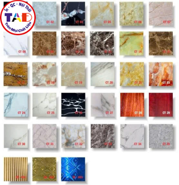 Tấm PVC vân đá - lam sóng - nano - vách ngăn phòng